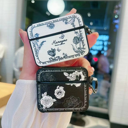 French Vintage Flower for Airpods Pro3 Protective Case Generation, Suitable for Apple Wireless Bluetooth Earphones Case