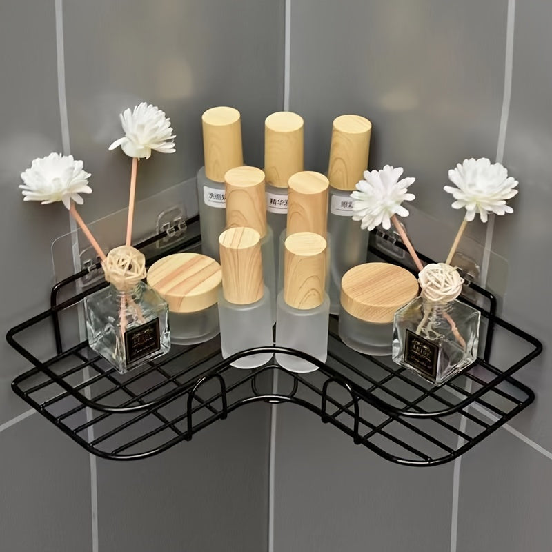 Corner Shower Rack - Rust-Resistant, Wall-Mounted Bathroom Storage Shelf, Ideal for Holding Shampoo, Toner, And Cosmetics. Beauty Fashion