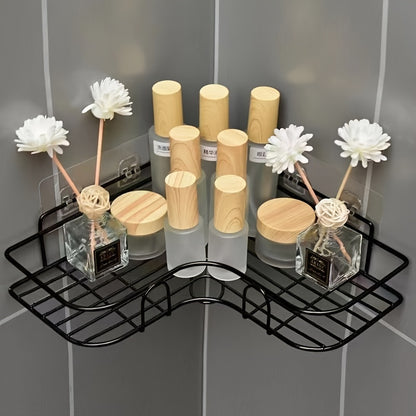 Corner Shower Rack - Rust-Resistant, Wall-Mounted Bathroom Storage Shelf, Ideal for Holding Shampoo, Toner, And Cosmetics. Beauty Fashion