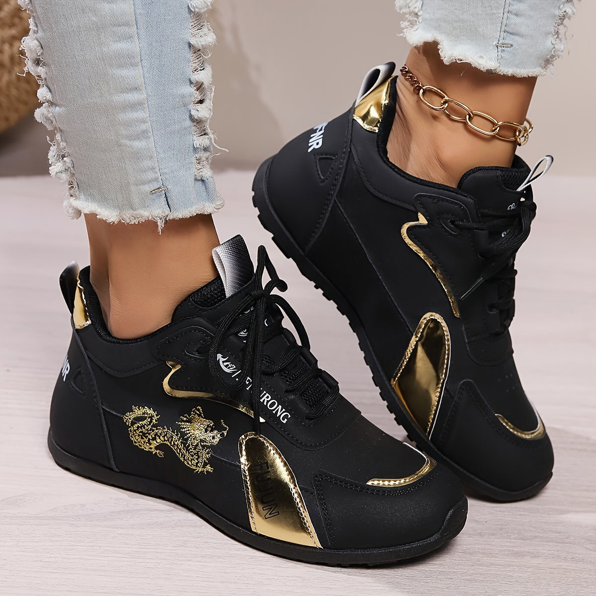 Comfortable Cartoon Trendy Style Women's Fashion Sneakers, Casual Low Top Sport Shoes