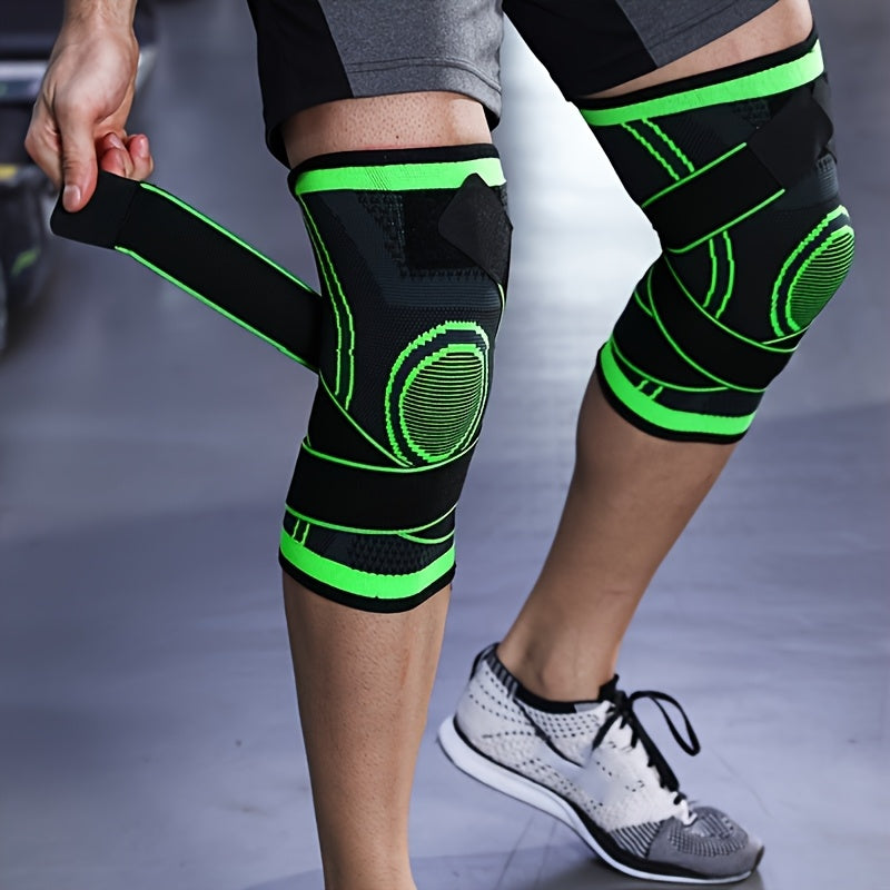 1pc Strap Knee Protector Sports Knee Support Adjustable Compression Breathable Joint Protection Sports Knee Protector Strap Compression Basketball Running Beauty Fashion
