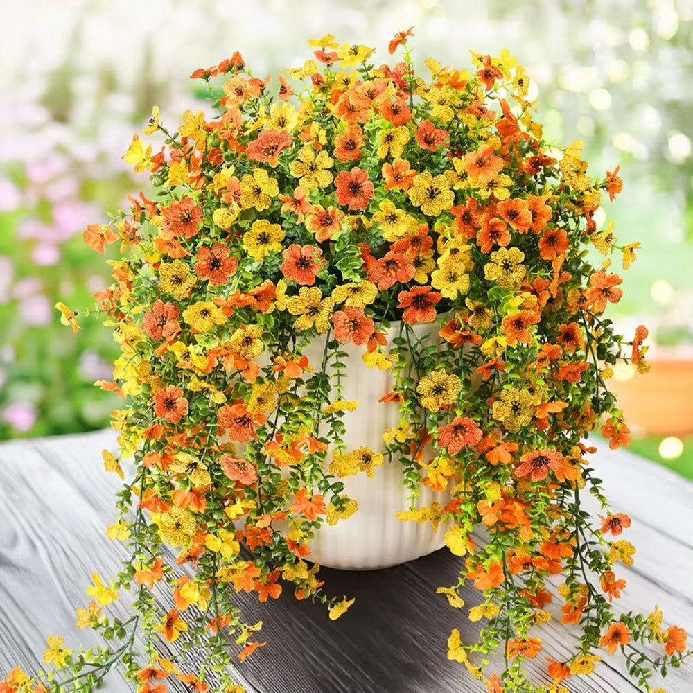 Artificial Flowers Rattan Morning Glories Vines Outdoor Wedding Wreath Bridal Arch Home Room Yard Festival Decor Diygarden Party