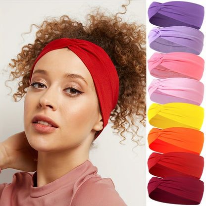 [Elastic Hair Band] 1pc Elastic Sweat Absorbent Hair Band for Yoga Gym Sport