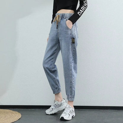 2025 Harem Pants Vintage High Waist Woman Jeans Ankle Length Mom Jeans Denim Pants for Women Clothes High Waisted Jeans