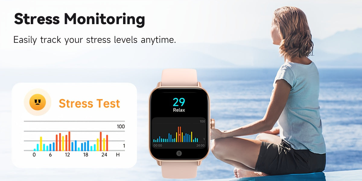 1pc FAWEIO 1.8 Inch Smart Watch for Women & Men with 100+ Sport Modes, Answer/Make Calls, Fitness Activity Tracker, Pedometer, for iPhone And Android, Perfect Gift for Family And Friends, Suitable for Christmas Gifts Beauty World Shop