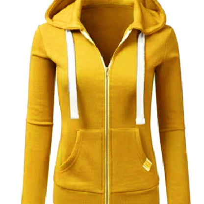 Women'S 2025 New Waist-Cinching Zipper Hooded Sweatshirt - Slim Fit Full-Zip Cycling Sport Style Cardigan, Full-Length Zipper Front, Warm Winter Pullover for Gym, Casual & Outdoor Activities, Adjustable Waist, Solid Color Ath Beauty World Shop