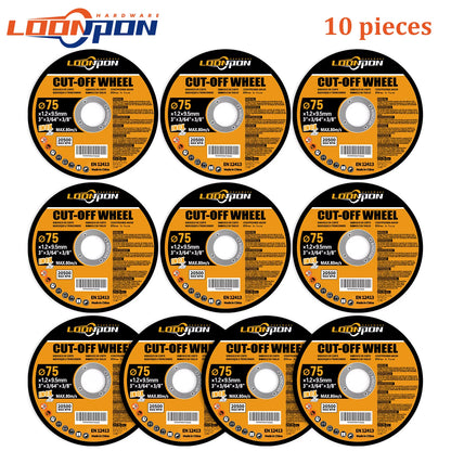 5-50PC 75Mm Resin Cutting Disc Grinding Metal Wheel Cut off Blade for Angle Grinder Metal & Stainless Cutting