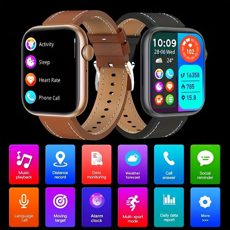 Smart Fitness Watch With 2.01" Color Screen, BT 5.3, Water Resistant, Multi-Sport Modes, Sleep Monitoring, And Fun Games Beauty World Shop