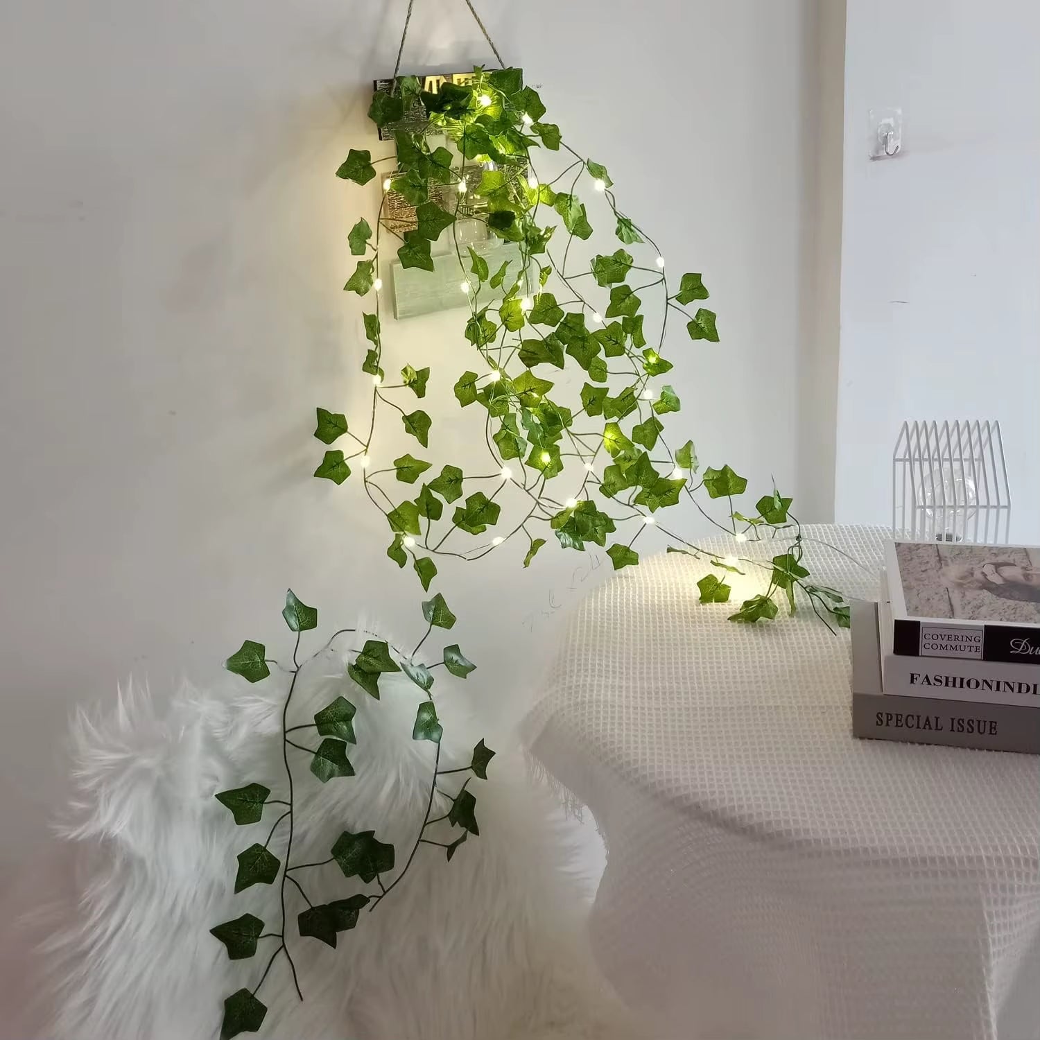 2M/10M Flower Green Leaf String Lights Artificial Ivy Vine Fairy Light Wedding Party Decoration Christmas Home Room Wall Plant