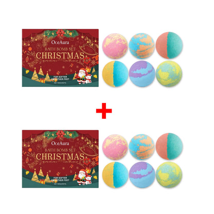 Christmas Bath Bomb Deep Cleansing Remove Dirt Sweat Odor Reduce Grease Lasting Fragrance Essential Oil Bath Balls with Surprise