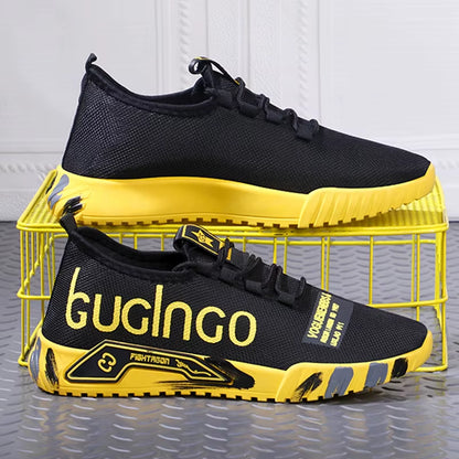 Men Sneakers Mesh Casual Shoes Lac-Up Men Shoes Lightweight Vulcanize Shoes Walking Sneakers Man Running Gym Shoes2024