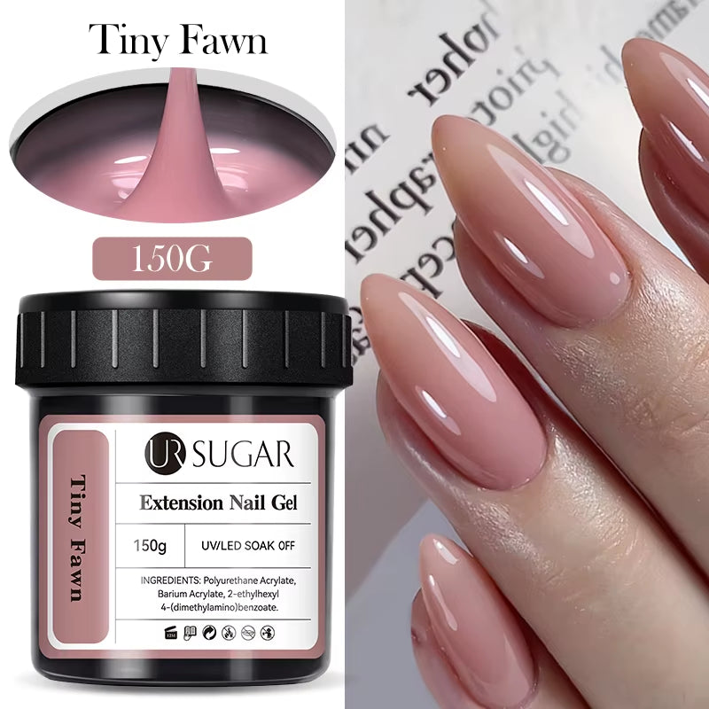 150G Quick Extension Gel Pink Jelly Milky White Camouflage Finger French Hard Gel UV LED Gel Nail Art Design Manicure