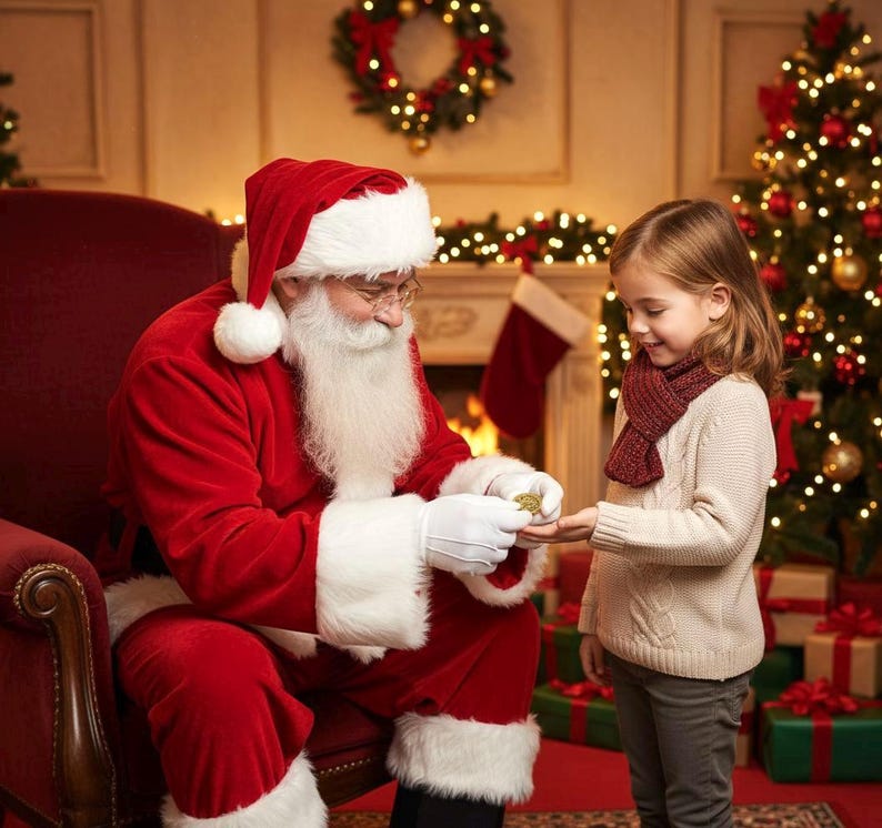 🎄🎅Santa Gold Coin ‘THANK YOU For The Milk & Cookies’! mysite