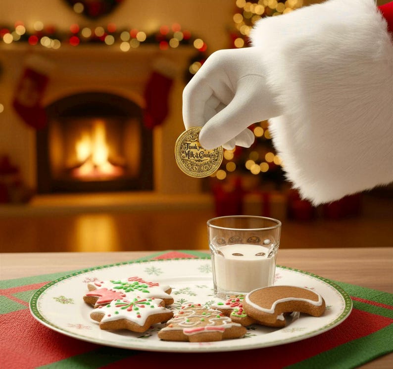 🎄🎅Santa Gold Coin ‘THANK YOU For The Milk & Cookies’! mysite