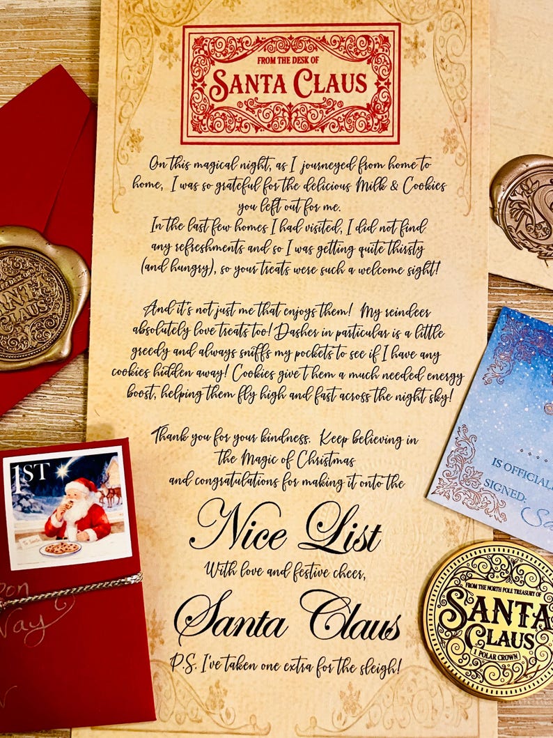 🎄🎅Santa Gold Coin ‘THANK YOU For The Milk & Cookies’! mysite