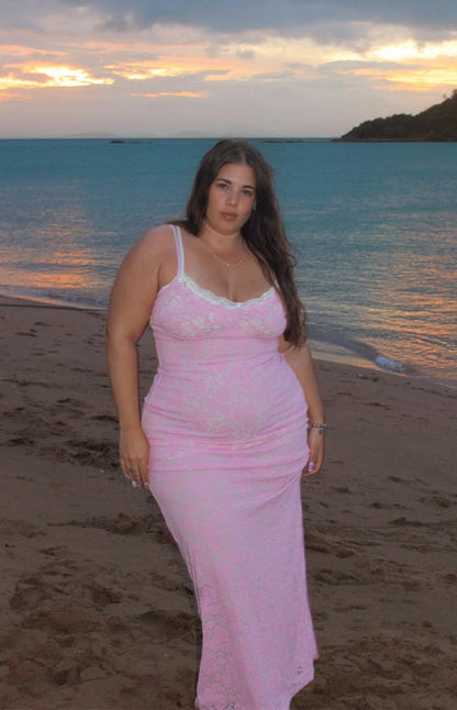 Kata Pink Lace Maxi Dress BB Exclusive