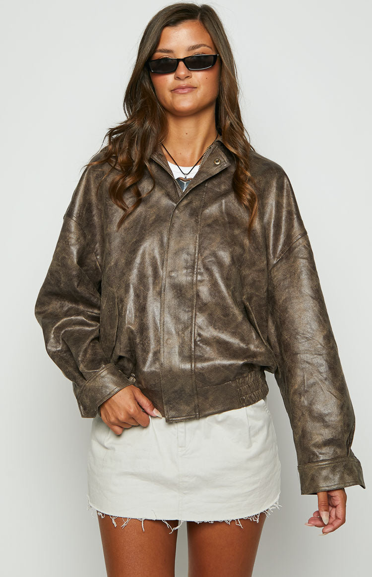 Lioness Kenny Chocolate Bomber Jacket BB Exclusive