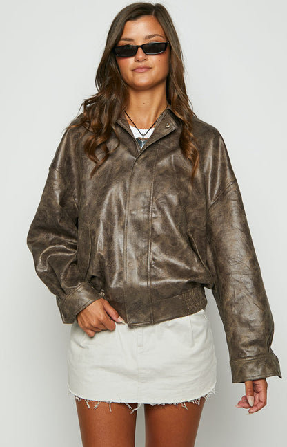 Lioness Kenny Chocolate Bomber Jacket BB Exclusive