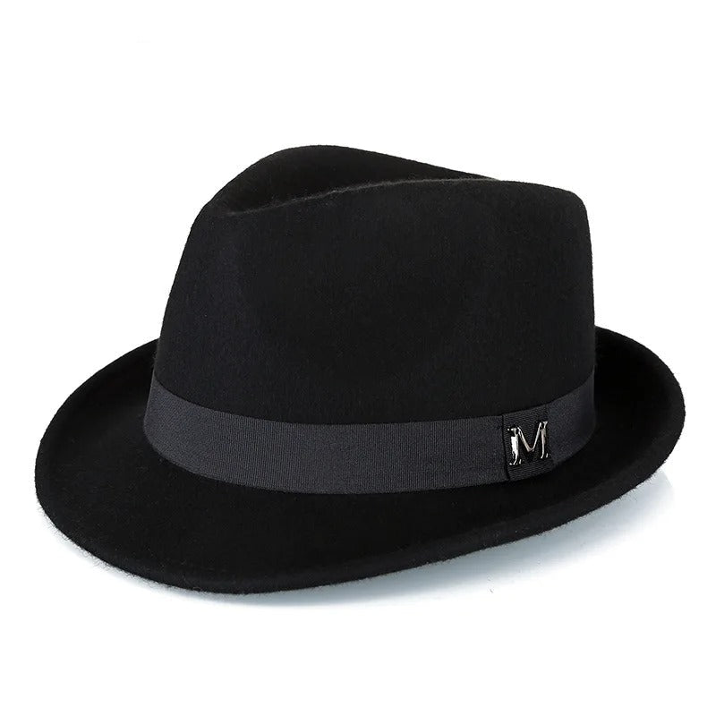 Men’s Winter Wool Felt Fedora Hat Warm Jazz Cap xx